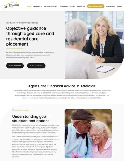 Financial Success SA website preview
