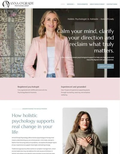 Anna O’Grady Psychology website preview