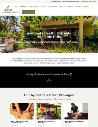 Ayurveda Village website preview