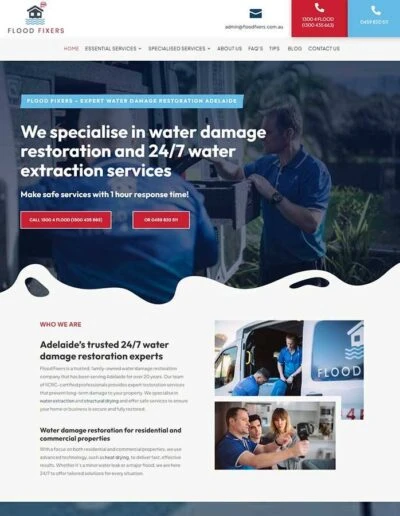 Flood Fixers website preview