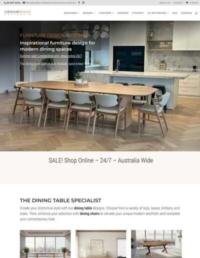 Furniture Design Australia website preview