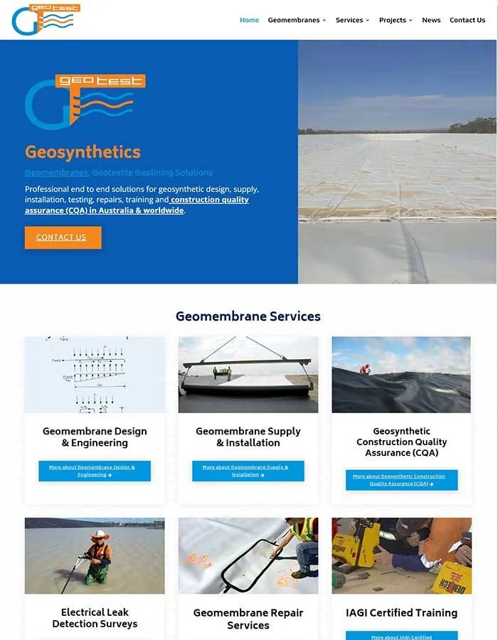 Geotest website preview