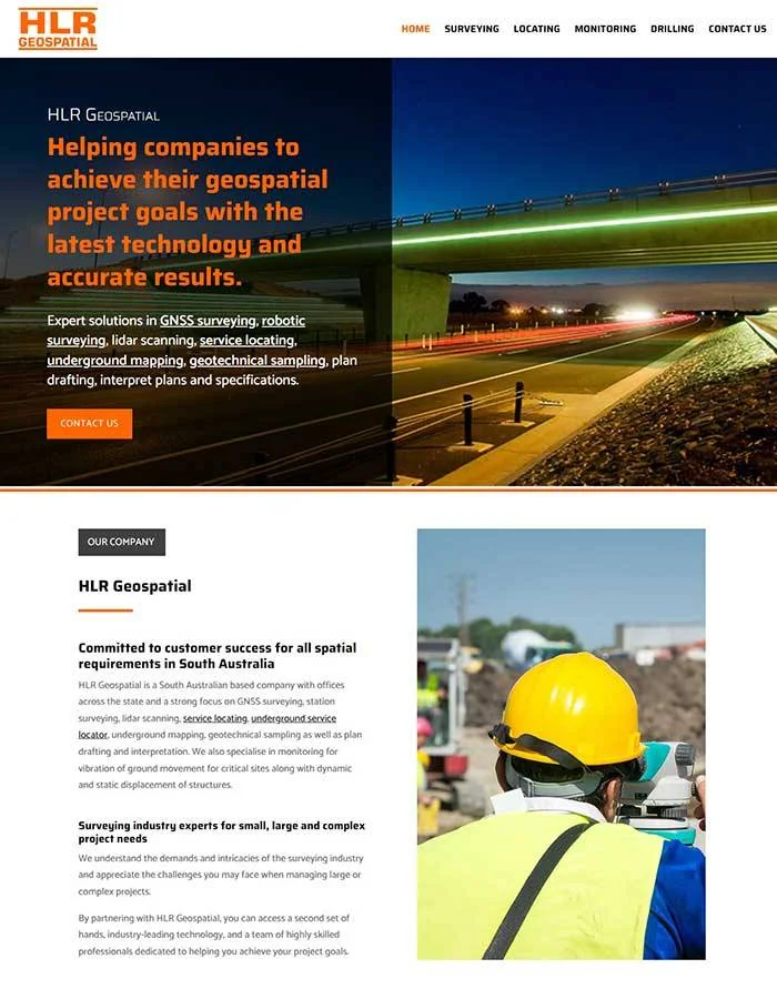 HLR Geospatial website preview