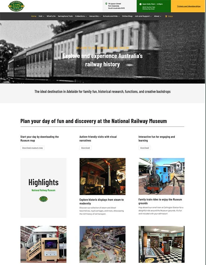 National Railway Museum website preview