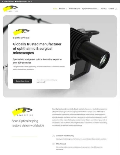 Scan Optics website preview