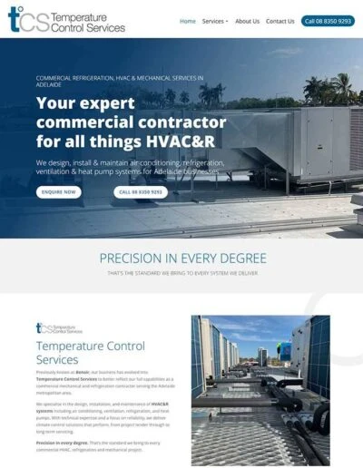 Temperature Control Services website preview