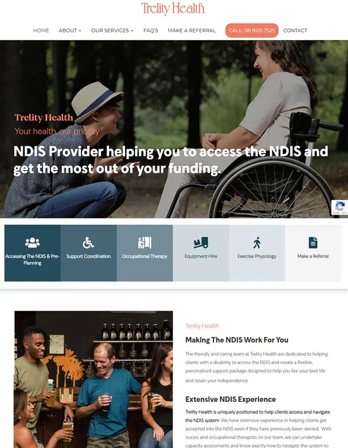 Trelity Health website preview