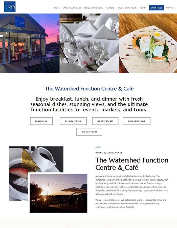 The Watershed venue website design