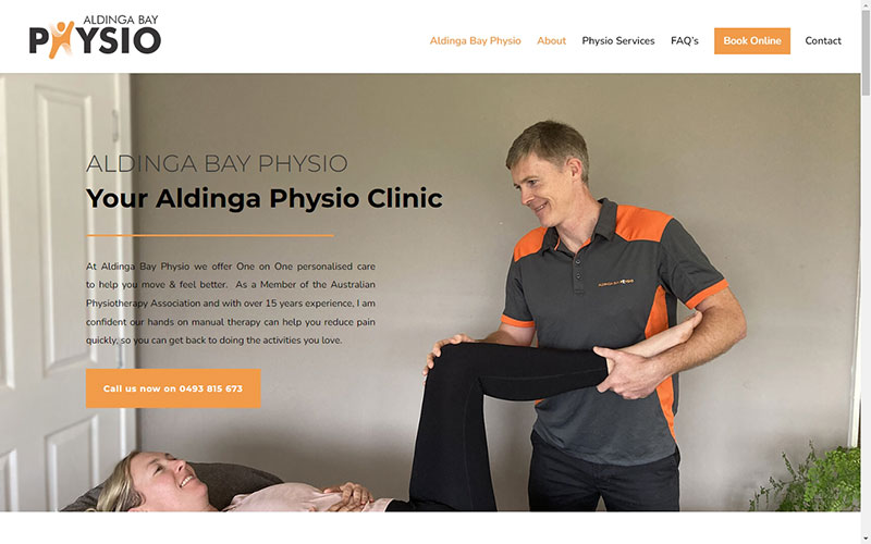 Aldinga physiotherapy website design