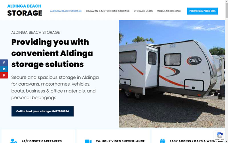 Aldinga storage website design