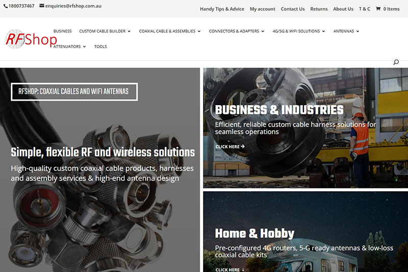 RFShop website design