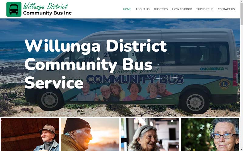 Willunga bus services website design