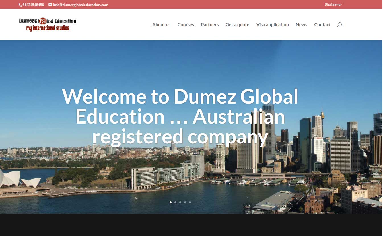Website for Dumez Global Eduction