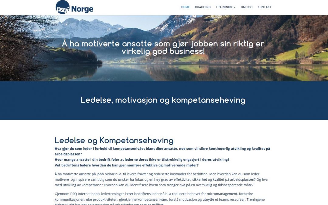 Website for Ledesle og prestasjon in Norway
