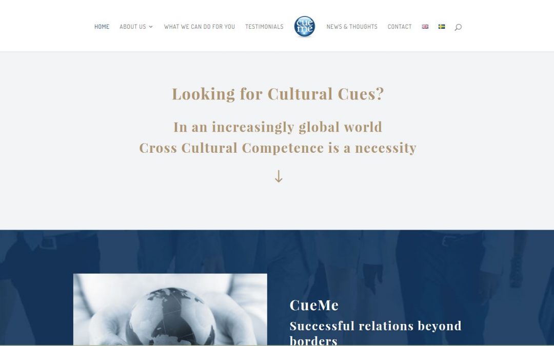 Website for Cueme in Sweden and Europe