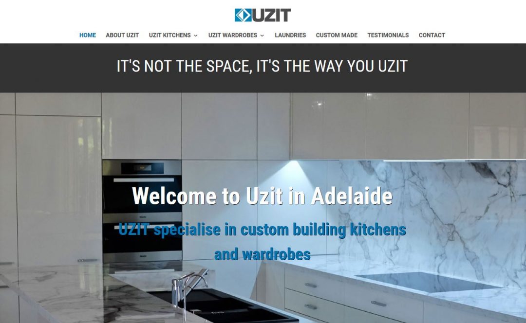 Website For Uzit Kitchen And Wardrobes Specialists In Adelaide