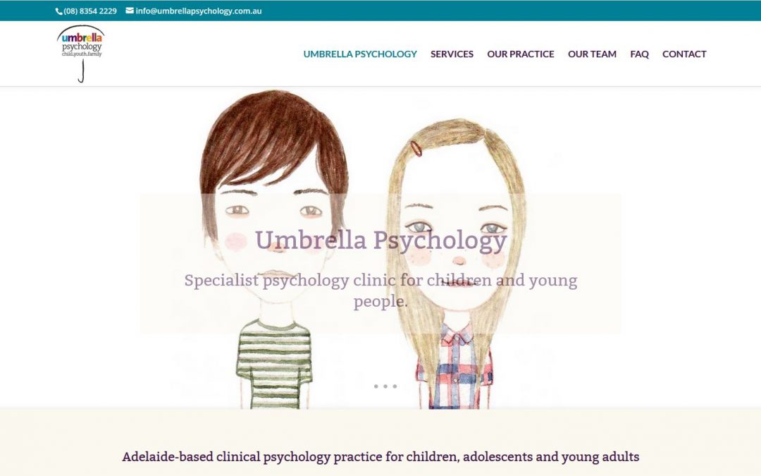 Website for Umbrella Psychology in Adelaide