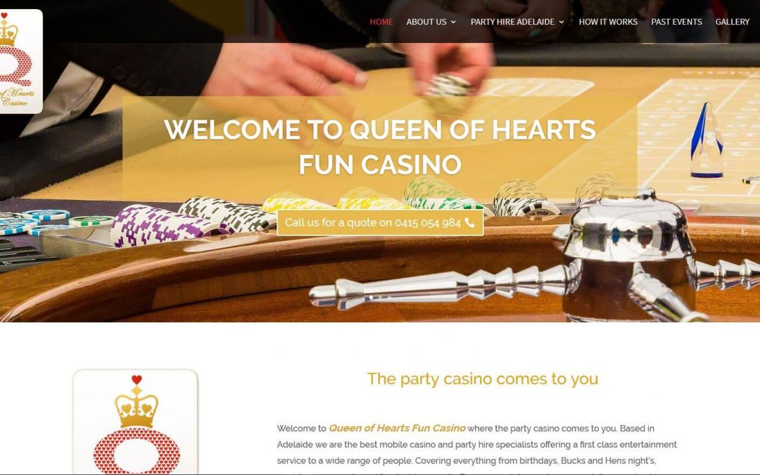 The redesign of Queen of Hearts Fun Casino’s website