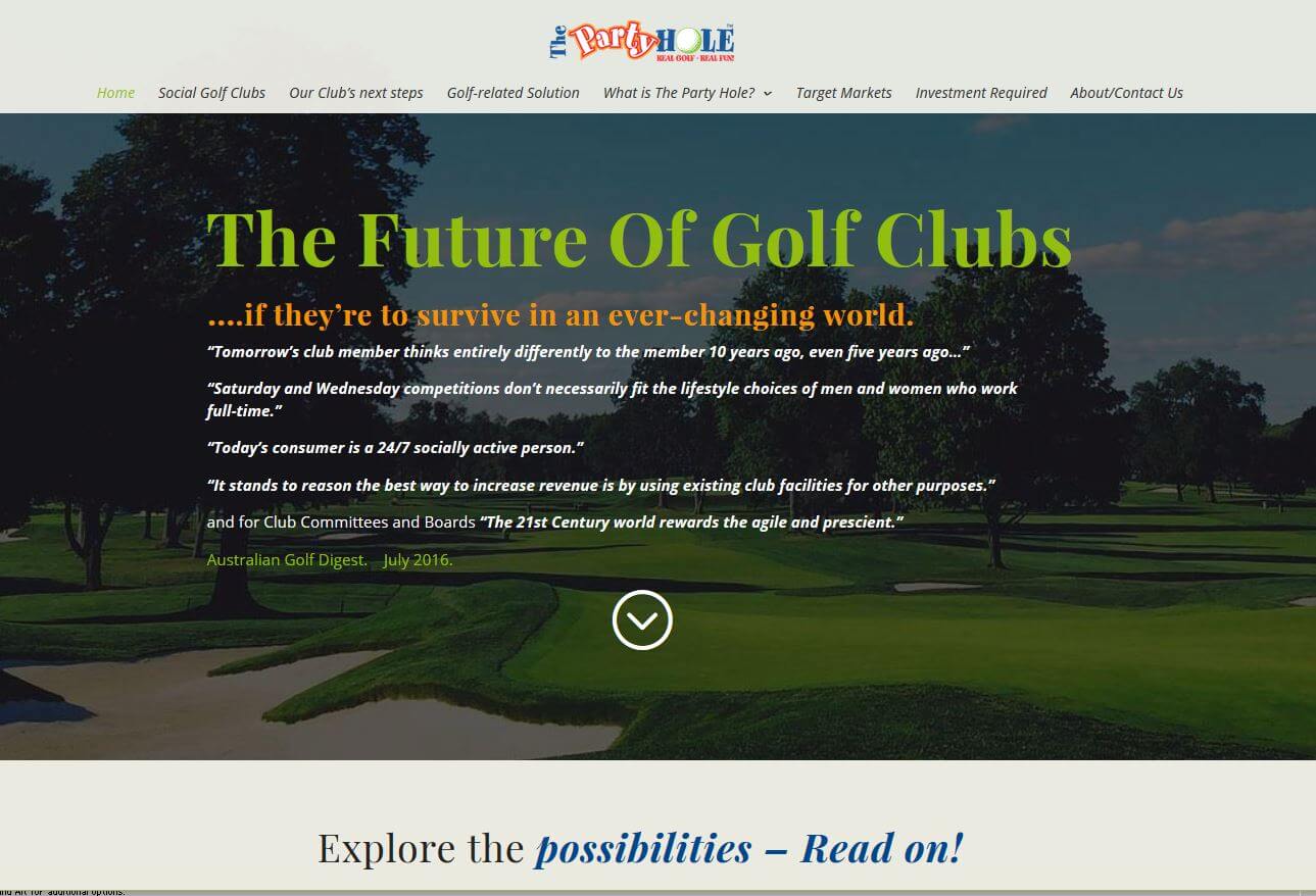 website for The Future Of Golf Clubs website for The Future Of Golf Clubs