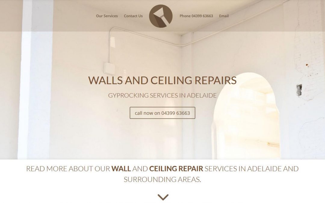 Website design for Walls and Ceiling repairs