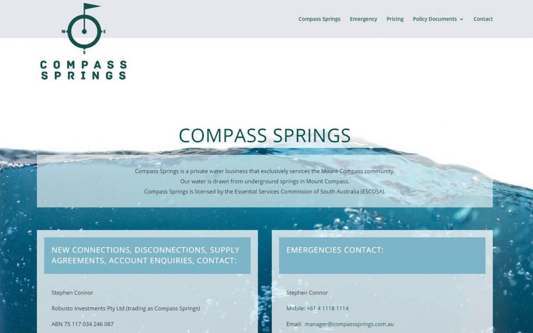 Landing Page Website for Compass Springs