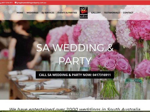 Website Design for SA Wedding and Party Entertainment