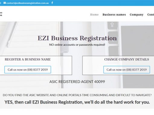 Website for EZI Business Registration