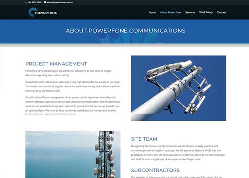 Powerfone Website Design