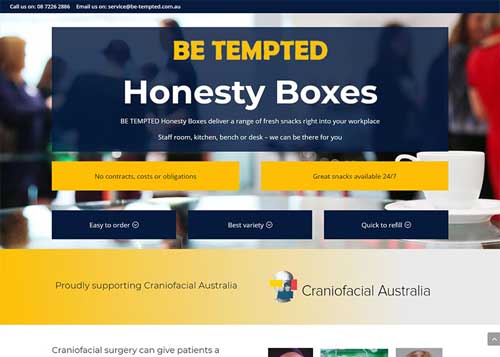 Be Tempted Website Design