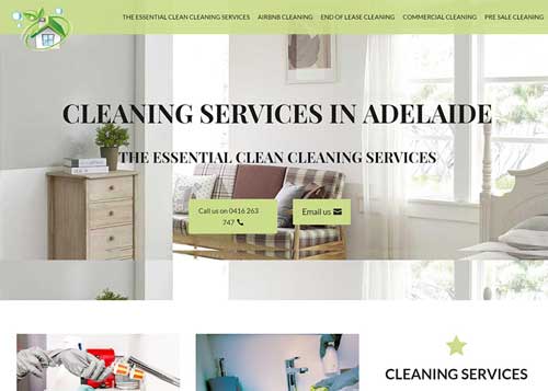 Cleaning services Website Design in Adelaide
