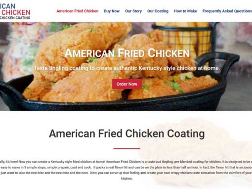 Ecommerce website for American Fried Chicken Coating