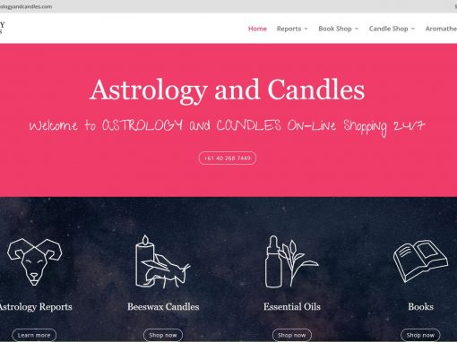 Ecommerce website with Astrology & Candles
