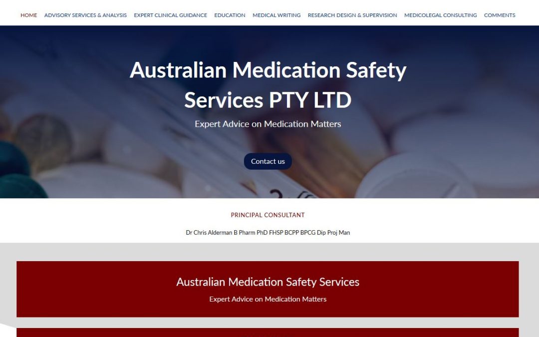 Website design for Australian Medication Safety Services