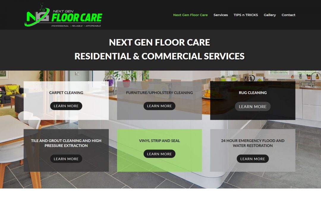 Website for Next Gen Floor Care