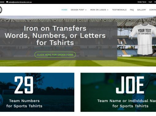 Ecommerce website for Iron on Transfers