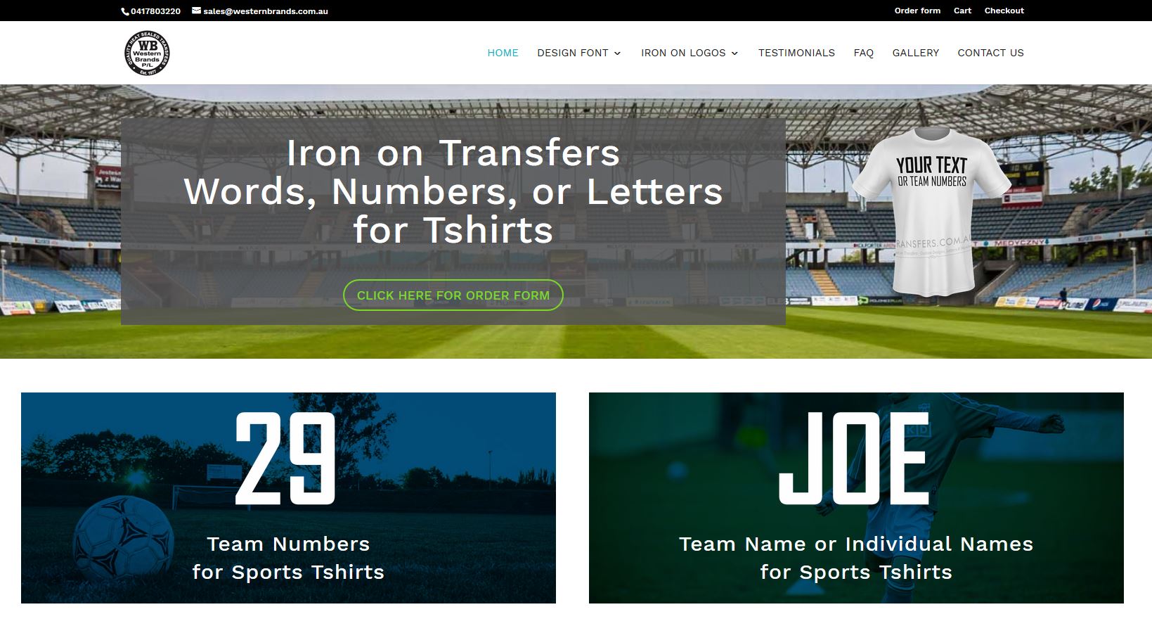 Ecommerce website for Iron on Transfers