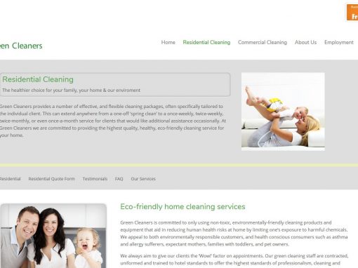 Website build for Green Cleaners
