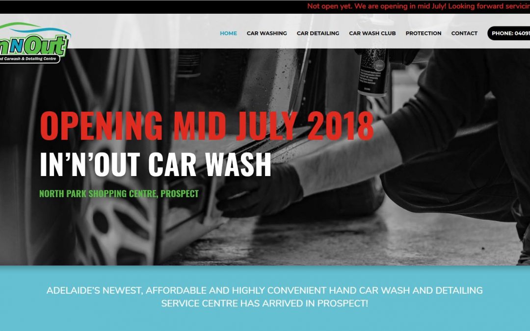 Website for car wash services In’n’out