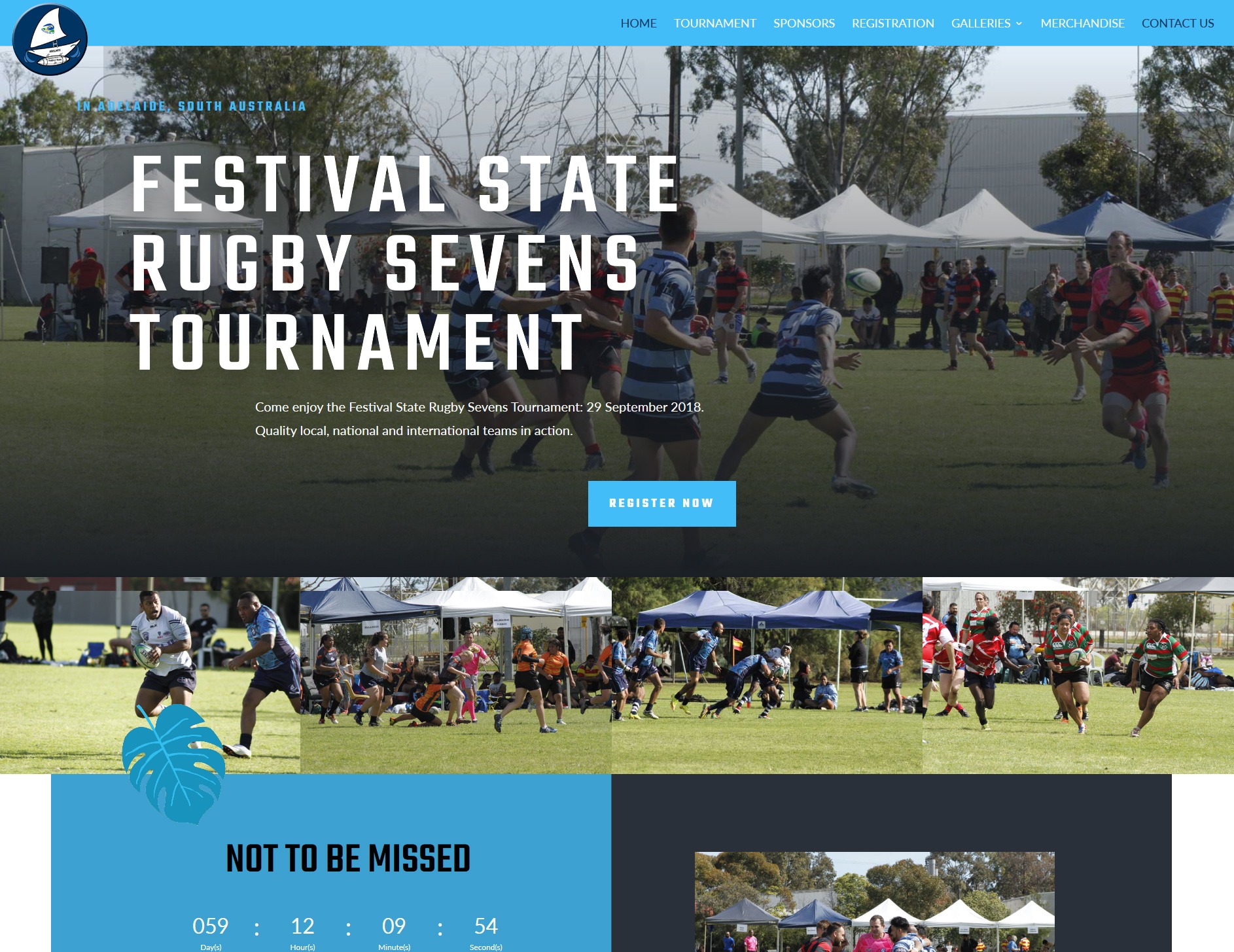 Website for Festival State Rugby Sevens Tournament