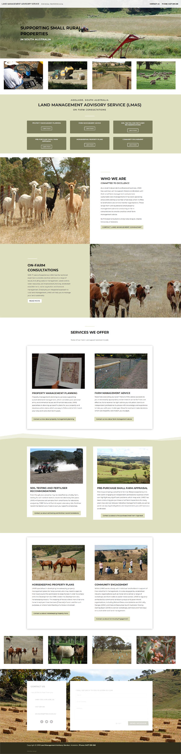  Website for Land Management Advisory Service for Rural Properties in SA 