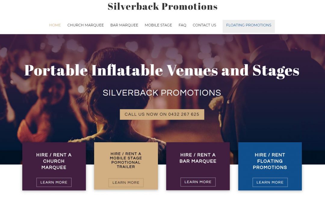 Website design for Silverback Promotions