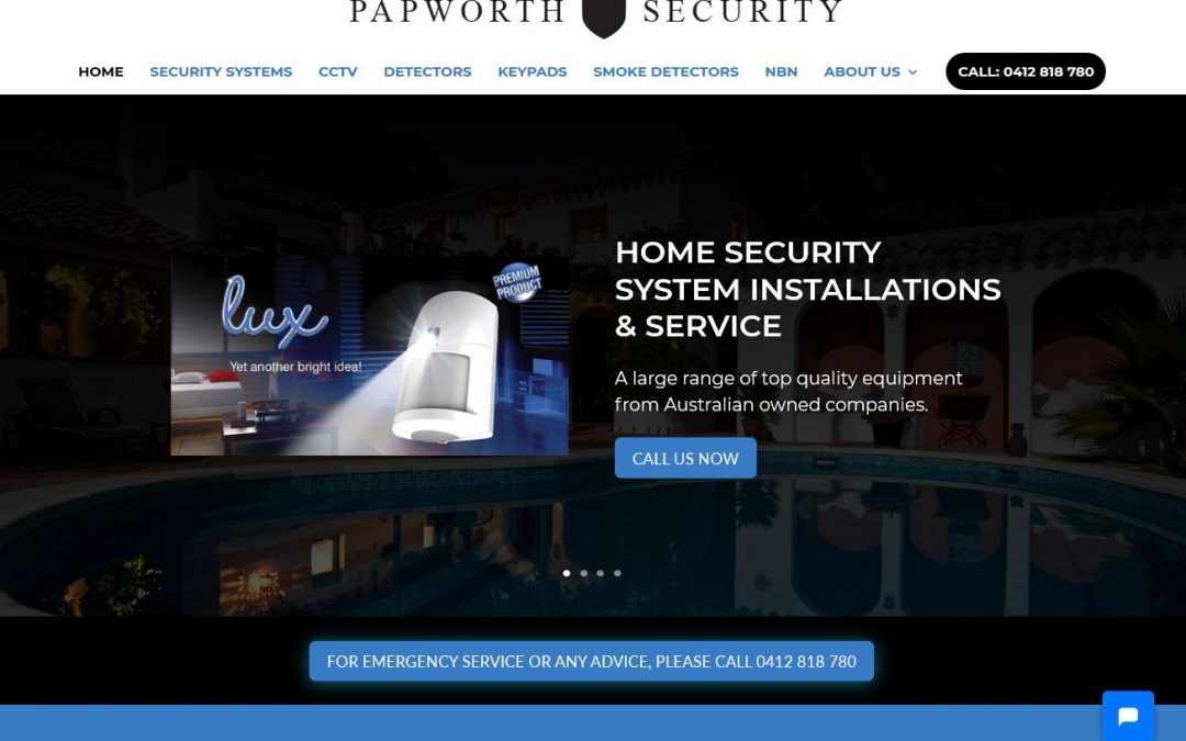 Website design for Papworth Security