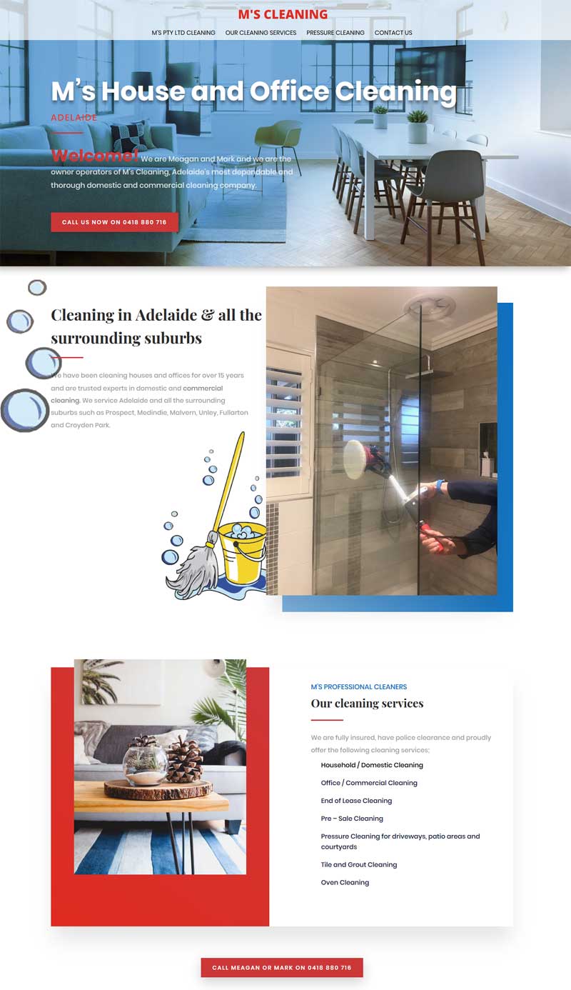 website for cleaning services in adelaide