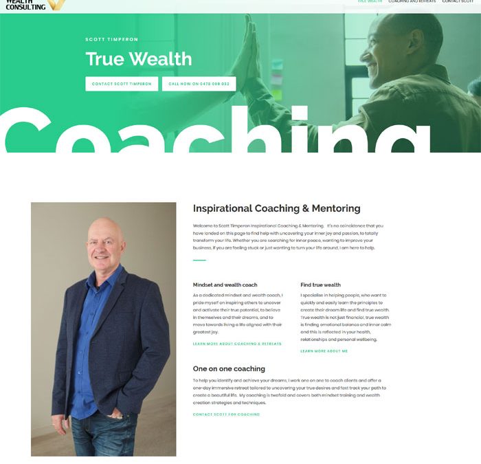 Website design for True Wealth Consulting in Adelaide