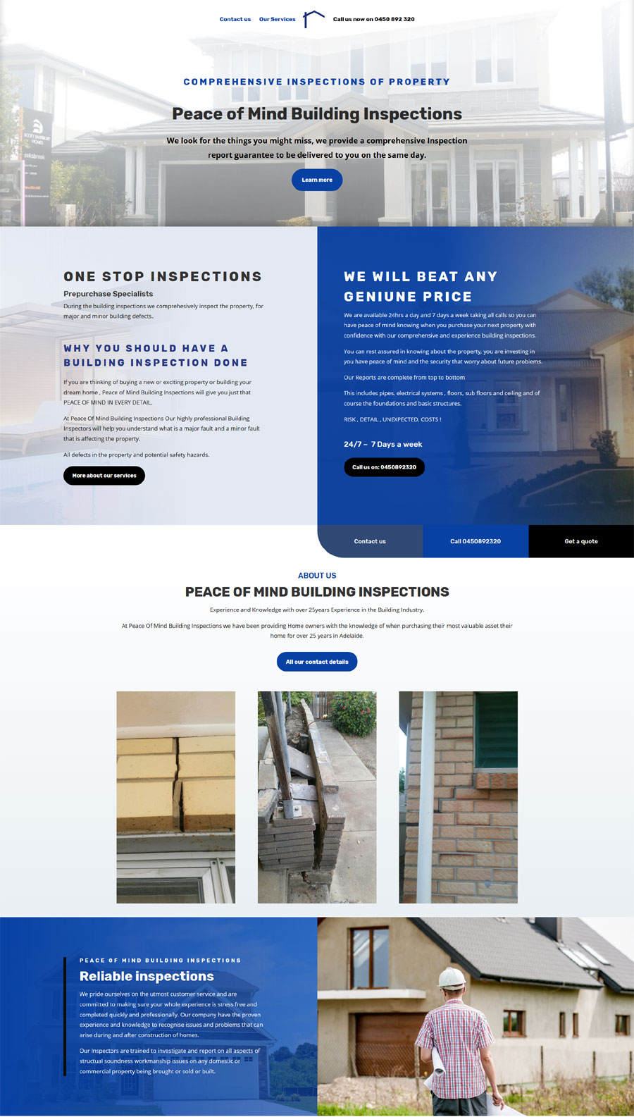 building inspections adelaide website design