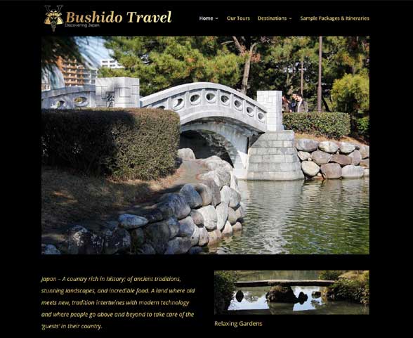 Website build for Bushido Travel