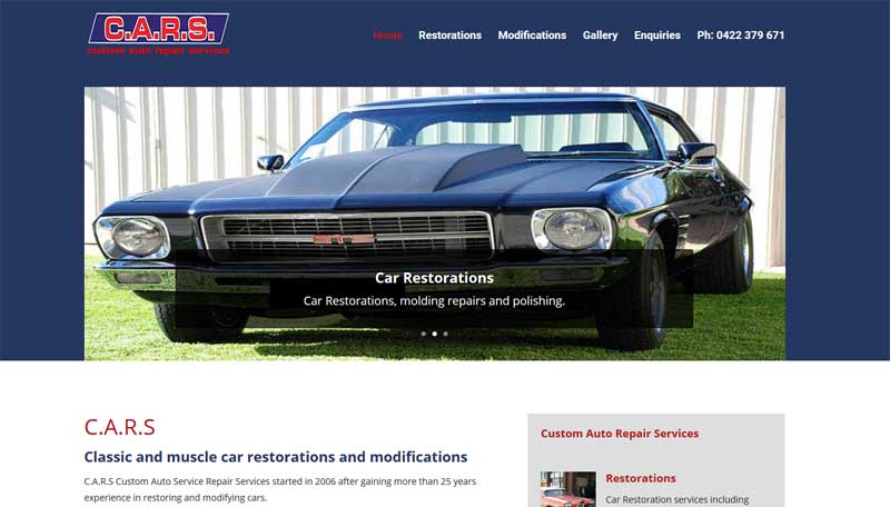 website design for cars lonsdale adelaide