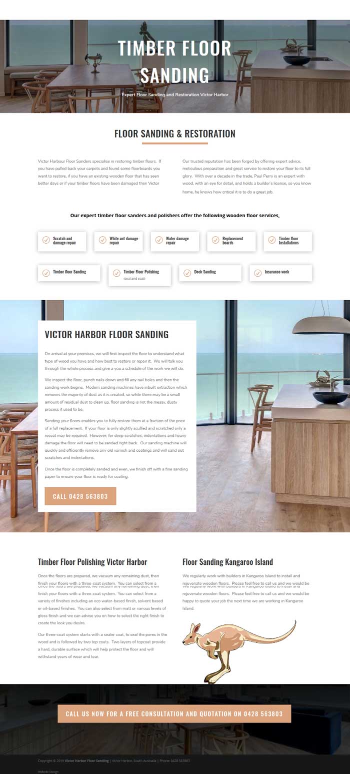 website design for flooring business in Victor Harbor