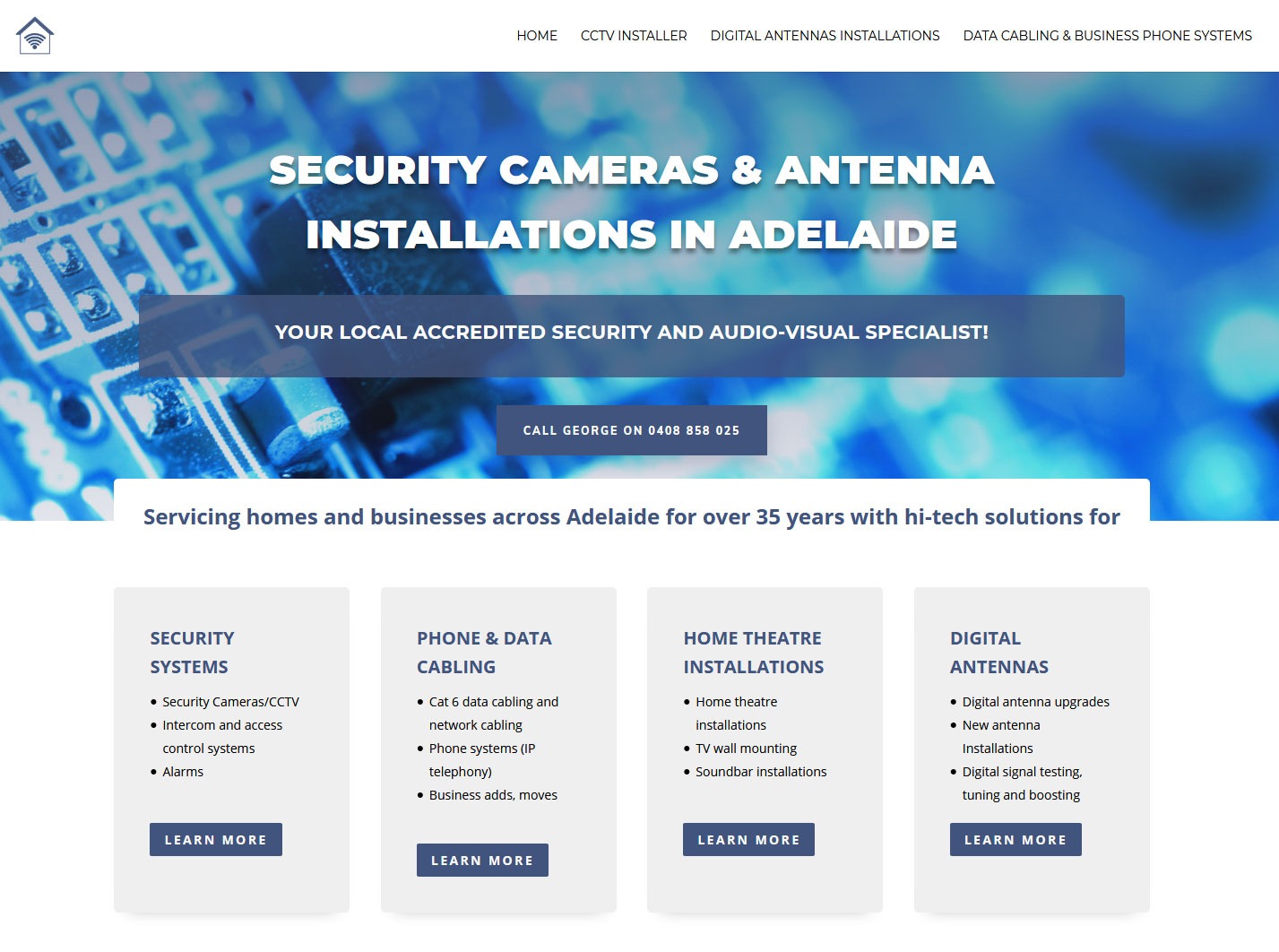Website for Metropolitan Antennas Adelaide