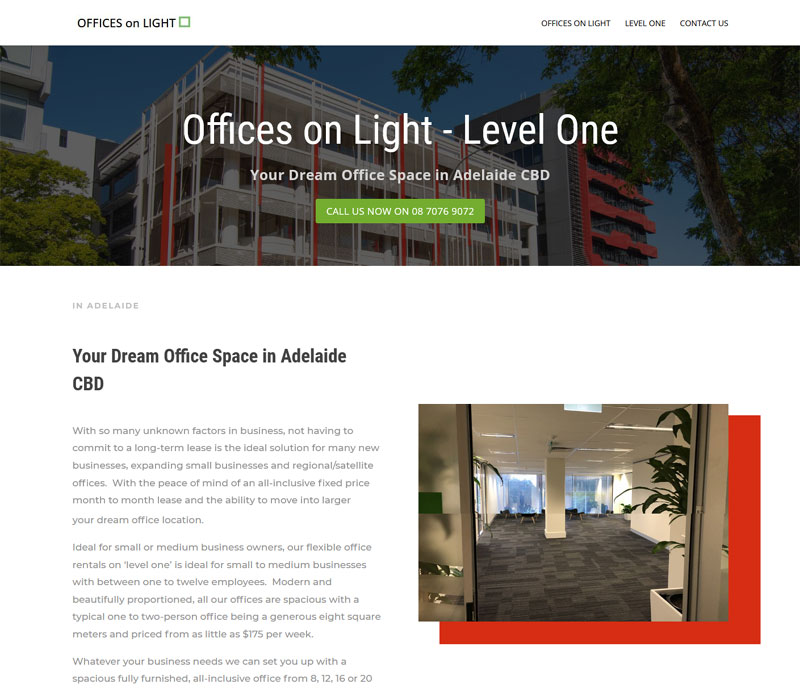 Website Design for Offices on Light in Adelaide